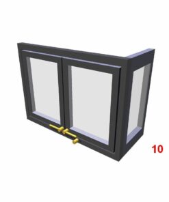 Rohové presklenie – dvojdvierka